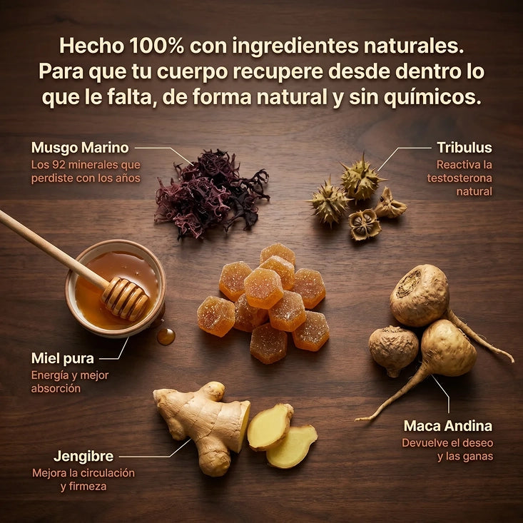 Regenerador de Testosterona Natural con Musgo Marino